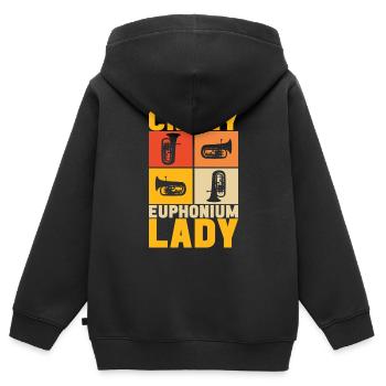 Euphonium Euphoniumspieler - Kinder Premium Organic Zip Hoodie - Schwarz - Hinten - AI Model Kid Male (0cm)