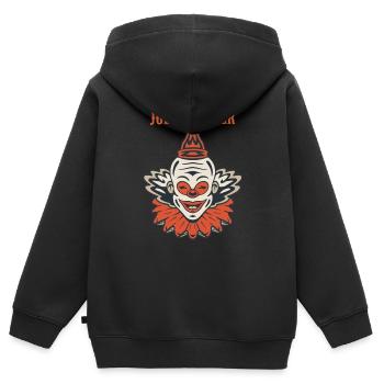 Circus Clown Funny Scary Creep Jester Spooky Joker - Kinder Premium Organic Zip Hoodie - Schwarz - Hinten - AI Model Kid Male (0cm)