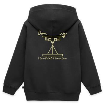 Ich Drucke Es Einfach Neu - 3D Drucker 3D Druck - Kinder Premium Organic Zip Hoodie - Schwarz - Hinten - AI Model Kid Male (0cm)