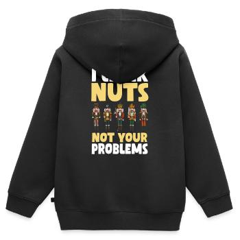 Dicton de Casse-Noisette - Sweat Premium à capuche zippé enfant bio - noir - Dos - AI Model Kid Male (0cm)