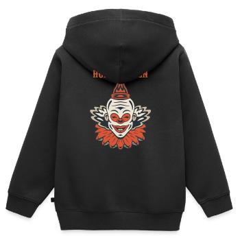 Circus Clown Funny Scary Creep Jester Spooky Joker - Kinder Premium Organic Zip Hoodie - Schwarz - Hinten - AI Model Kid Male (0cm)