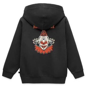 Circus Clown Funny Scary Creep Jester Spooky Joker - Kinder Premium Organic Zip Hoodie - Schwarz - Hinten - AI Model Kid Male (0cm)