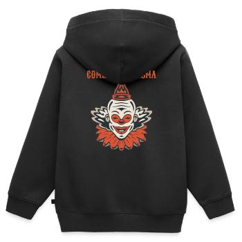 Circus Clown Funny Scary Creep Jester Spooky Joker - Kinder Premium Organic Zip Hoodie - Schwarz - Hinten - AI Model Kid Male (0cm)