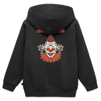 Circus Clown Funny Scary Creep Jester Spooky Joker - Kinder Premium Organic Zip Hoodie - Schwarz - Hinten - AI Model Kid Male (0cm)