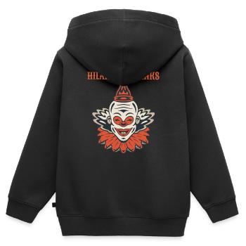 Circus Clown Funny Scary Creep Jester Spooky Joker - Kinder Premium Organic Zip Hoodie - Schwarz - Hinten - AI Model Kid Male (0cm)
