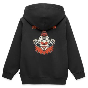 Circus Clown Funny Scary Creep Jester Spooky Joker - Kinder Premium Organic Zip Hoodie - Schwarz - Hinten - AI Model Kid Male (0cm)