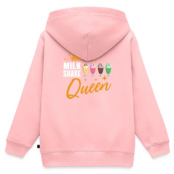 Milkshake Queen - Kids Premium Organic Zip-up Hoodie - rose - Back - AI Model Kid Female (0cm)