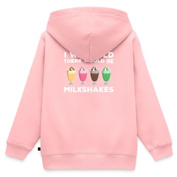 Lustiges Milchshakes Geschenk - Kinder Premium Organic Zip Hoodie - Rosa - Hinten - AI Model Kid Female (0cm)