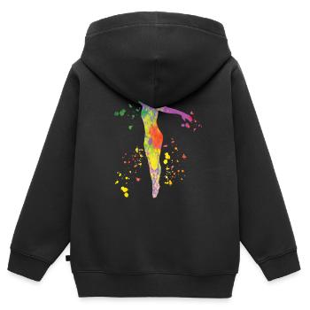 Diving, Artistic Jumping, Synchronized Diving - Kids Premium Organic Zip-up Hoodie - black - Back - AI Model Kid Male (0cm)