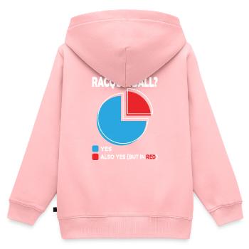 Is it a great Day for racquetball - Kids Premium Organic Zip-up Hoodie - rose - Back - AI Model Kid Female (0cm)