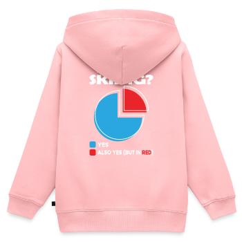 Is it a great Day for skiing - Kids Premium Organic Zip-up Hoodie - rose - Back - AI Model Kid Female (0cm)