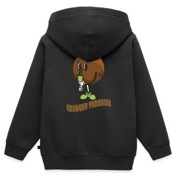 Coconut Lover Juice Beach Tropical Summer - Kinder Premium Organic Zip Hoodie - Schwarz - Hinten - AI Model Kid Male (0cm)