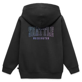 Cadeau Souvenir de Seattle Washington - Sweat Premium à capuche zippé enfant bio - noir - Dos - AI Model Kid Male (0cm)