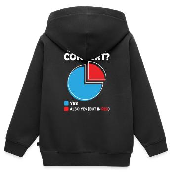 Is it a great Day for concert - Kids Premium Organic Zip-up Hoodie - black - Back - AI Model Kid Male (0cm)
