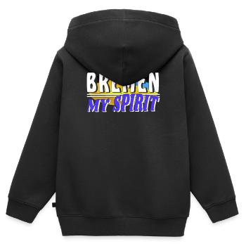 BRÊME MON - Sweat Premium à capuche zippé enfant bio - noir - Dos - AI Model Kid Male (0cm)