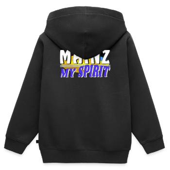 MAYENCE MON - Sweat Premium à capuche zippé enfant bio - noir - Dos - AI Model Kid Male (0cm)
