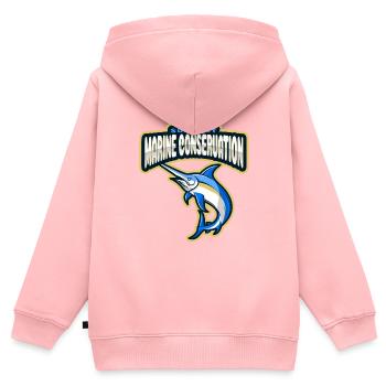Marine Conservation - Kids Premium Organic Zip-up Hoodie - rose - Back - AI Model Kid Female (0cm)