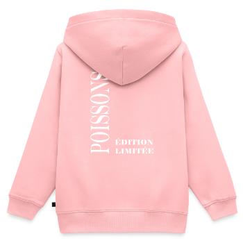 poissons - Sweat Premium à capuche zippé enfant bio - rose - Dos - AI Model Kid Female (0cm)