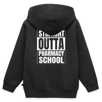 Direkt Aus Der Pharmazieschule - Kinder Premium Organic Zip Hoodie - Schwarz - Hinten - AI Model Kid Male (0cm)