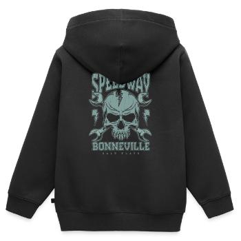 Bonneville Salt Flats Voiture de course rétro vintage - Sweat Premium à capuche zippé enfant bio - noir - Dos - AI Model Kid Male (0cm)