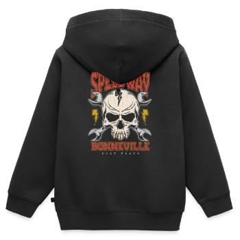 Bonneville Salt Flats Voiture de course rétro vintage - Sweat Premium à capuche zippé enfant bio - noir - Dos - AI Model Kid Male (0cm)