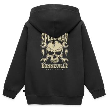 Bonneville Salt Flats Voiture de course rétro vintage - Sweat Premium à capuche zippé enfant bio - noir - Dos - AI Model Kid Male (0cm)