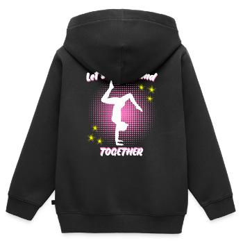 Handstands Gymnast Handstand - Kinder Premium Organic Zip Hoodie - Schwarz - Hinten - AI Model Kid Male (0cm)