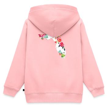 Florida Souvenir USA Amerika - Kinder Premium Organic Zip Hoodie - Rosa - Hinten - AI Model Kid Female (0cm)