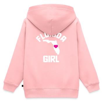 Florida Girl Souvenir USA Amerika - Kinder Premium Organic Zip Hoodie - Rosa - Hinten - AI Model Kid Female (0cm)