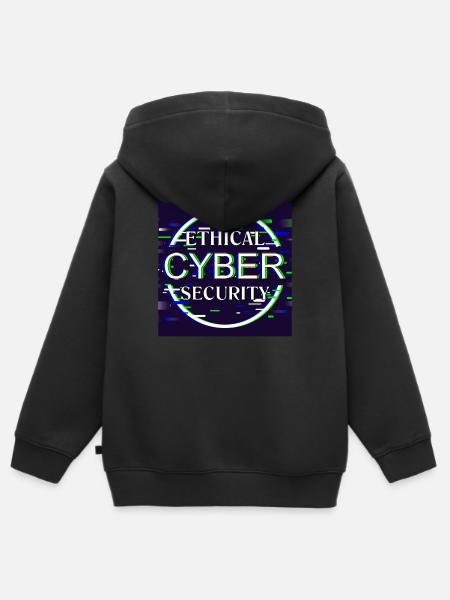 Ethical Cyber Security - Kinder Premium Organic Zip Hoodie - Schwarz