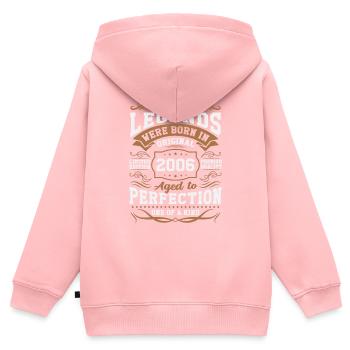 Legenden Geboren 2006 - Kinder Premium Organic Zip Hoodie - Rosa - Hinten - AI Model Kid Female (0cm)