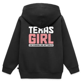Texas - Sweat Premium à capuche zippé enfant bio - noir - Dos - AI Model Kid Male (0cm)