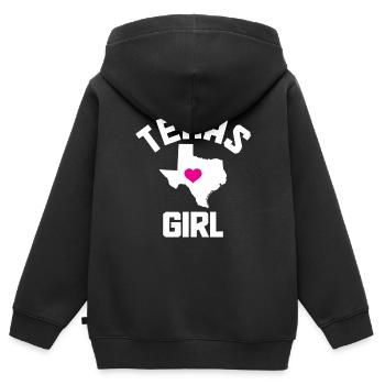 Texas - Sweat Premium à capuche zippé enfant bio - noir - Dos - AI Model Kid Male (0cm)