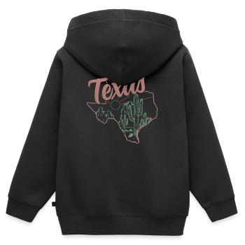 Texas - Sweat Premium à capuche zippé enfant bio - noir - Dos - AI Model Kid Male (0cm)