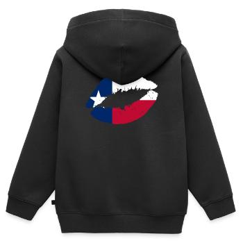 Texas - Sweat Premium à capuche zippé enfant bio - noir - Dos - AI Model Kid Male (0cm)