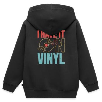 I Have It On Vinyl Record Vintage Fan - Kinder Premium Organic Zip Hoodie - Schwarz - Hinten - AI Model Kid Male (0cm)