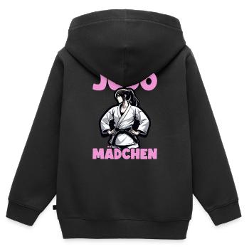 Judo Mädchen Judo Geschenk Judoka - Kinder Premium Organic Zip Hoodie - Schwarz - Hinten - AI Model Kid Male (0cm)