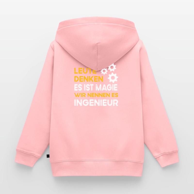 People Thinking Magic Engineer Construction Kids Premium Organic Zip-up Hoodie