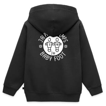 Ich habe keine Zeit, ich habe Tischfußball. Baby-Ventilatoren - Kinder Premium Organic Zip Hoodie - Schwarz - Hinten - AI Model Kid Male (0cm)