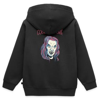 Cool Vampire Retro Halloween Beautiful Hot Fashion - Kids Premium Organic Zip-up Hoodie - black - Back - AI Model Kid Male (0cm)