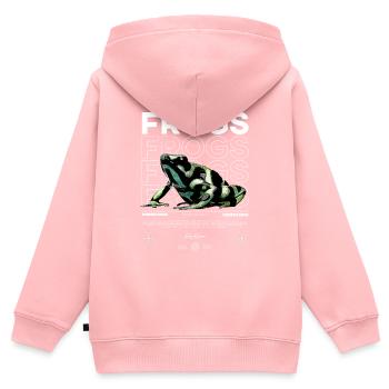 Dendrobatidae Aratus Dart Frosch Streetwear Frosch - Kinder Premium Organic Zip Hoodie - Rosa - Hinten - AI Model Kid Female (0cm)