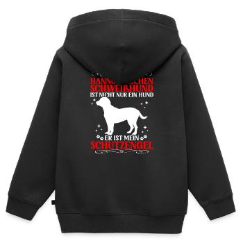 Le chien courant de Hanovre n’est pas qu’un chien - Sweat Premium à capuche zippé enfant bio - noir - Dos - AI Model Kid Male (0cm)