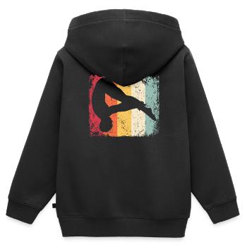 Diving, Artistic Jumping, Synchronized Diving - Kids Premium Organic Zip-up Hoodie - black - Back - AI Model Kid Male (0cm)