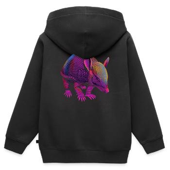 Tatou - Sweat Premium à capuche zippé enfant bio - noir - Dos - AI Model Kid Male (0cm)