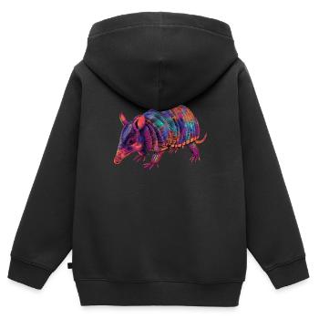 Tatou - Sweat Premium à capuche zippé enfant bio - noir - Dos - AI Model Kid Male (0cm)