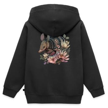 Tatou - Sweat Premium à capuche zippé enfant bio - noir - Dos - AI Model Kid Male (0cm)