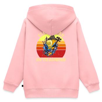 Electrician in training Lighting Technician Lamp Profession - Kids Premium Organic Zip-up Hoodie - rose - Back - AI Model Kid Female (0cm)