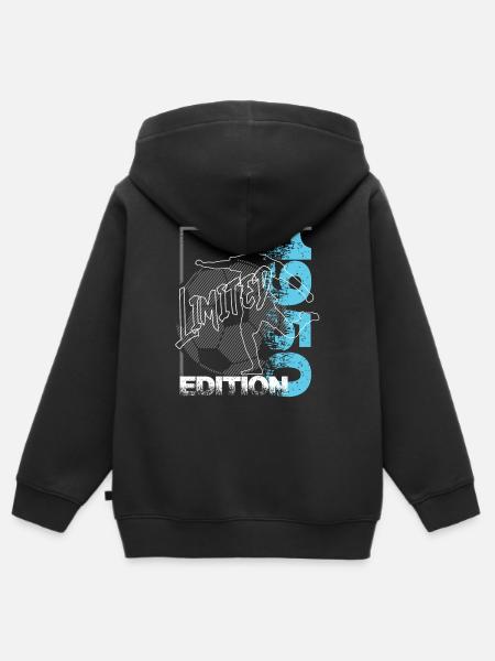 Limited Edition 1950 Limited Edition Fußball - Kinder Premium Organic Zip Hoodie - Schwarz