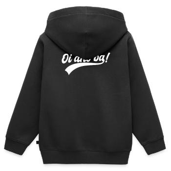 philippinischOi Ano Ba - Kinder Premium Organic Zip Hoodie - Schwarz - Hinten - AI Model Kid Male (0cm)