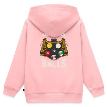 Lustiger Billard Poolspieler Snooker Spruch - Kinder Premium Organic Zip Hoodie - Rosa - Hinten - AI Model Kid Female (0cm)